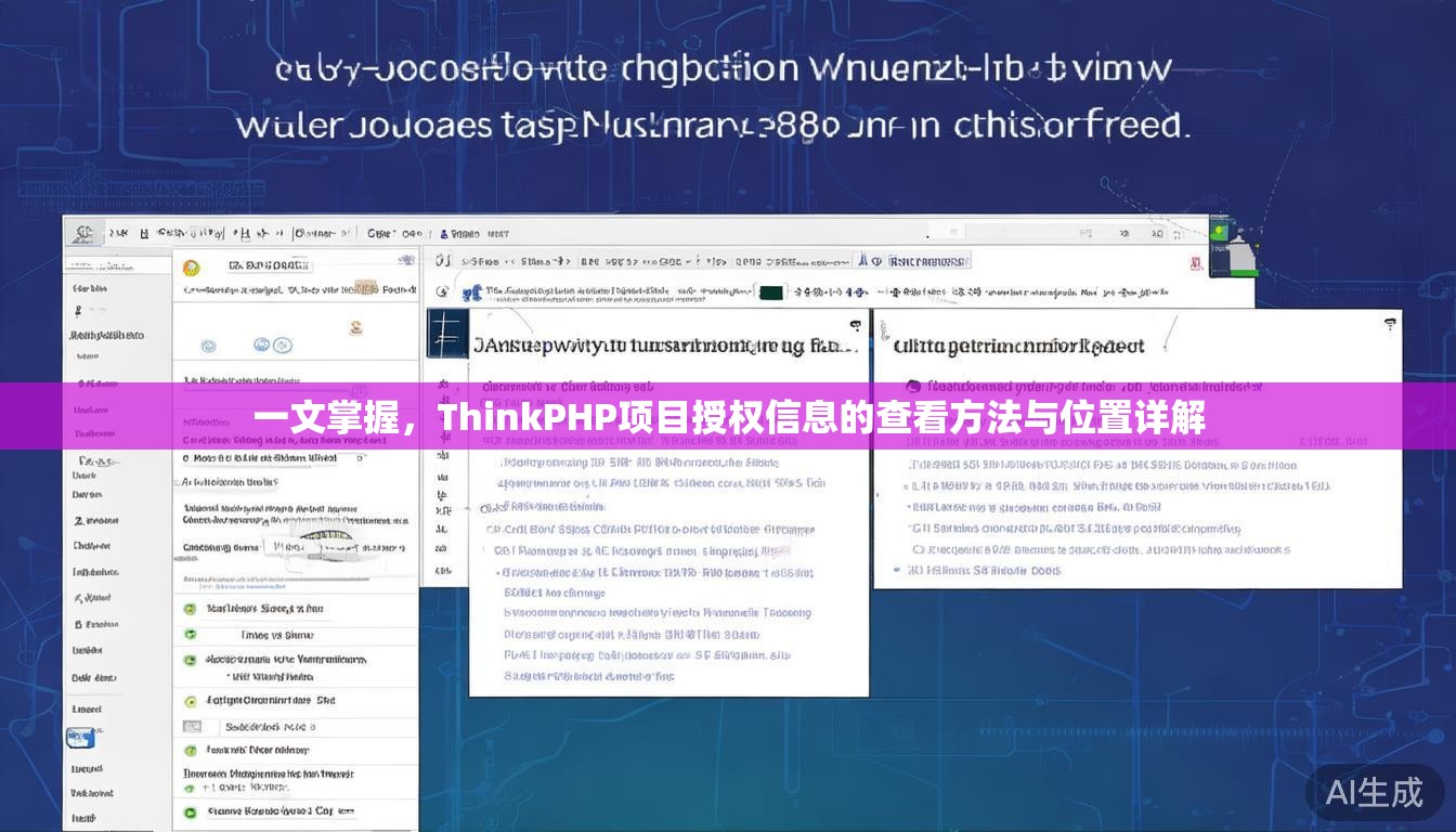 一文掌握,ThinkPHP项目授权信息的查看方法与位置详解 一文掌握,ThinkPHP项目授权信息的查看方法与位置详解