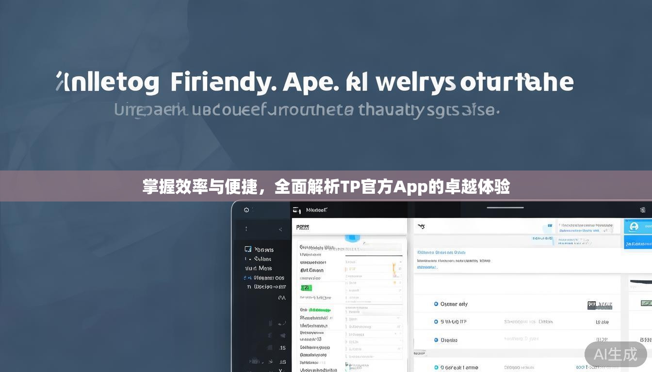 掌握效率与便捷,全面解析TP官方App的卓越体验 掌握效率与便捷,全面解析TP官方App的卓越体验