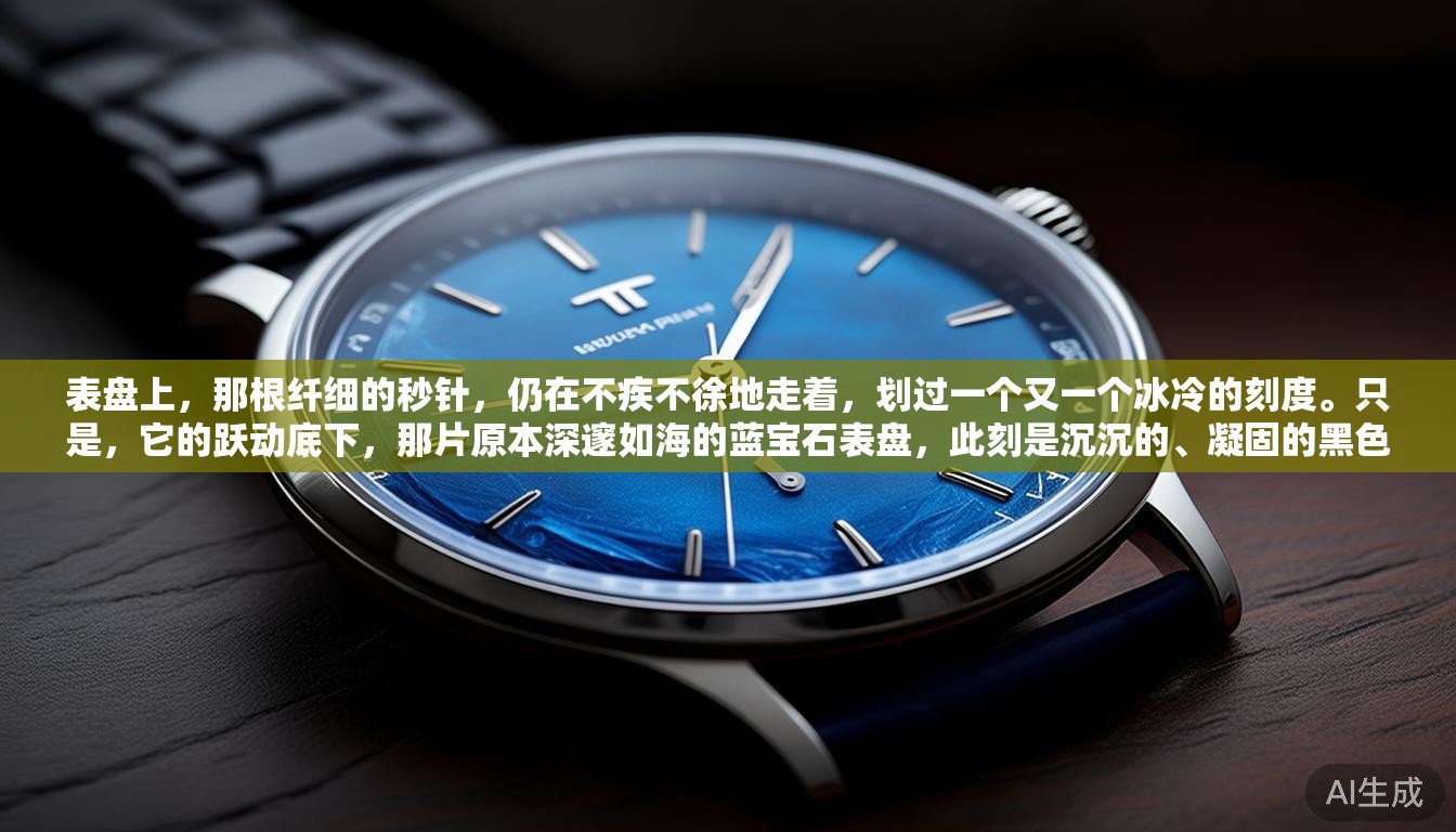 表盘上,那根纤细的秒针,仍在不疾不徐地走着,划过一个又一个冰冷的刻度。只是,它的跃动底下,那片原本深邃如海的蓝宝石表盘,此刻是沉沉的、凝固的黑色。这枚TP手表,冷了 表盘上,那根纤细的秒针,仍在不疾不徐地走着,划过一个又一个冰冷的刻度。只是,它的跃动底下,那片原本深邃如海的蓝宝石表盘,此刻是沉沉的、凝固的黑色。这枚TP手表,冷了